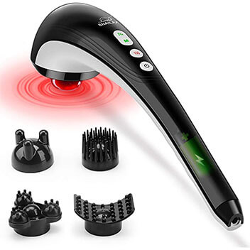 SNAILAX HANDHELD CORDLESS MASSAGER WITH HEAT
